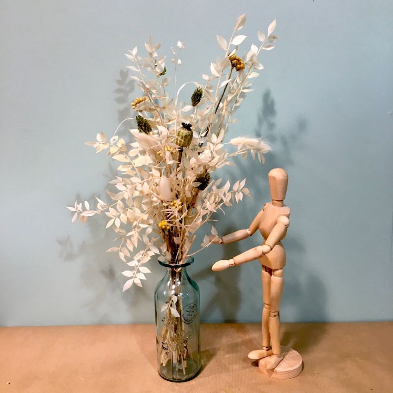 vase transparent gravé fleur 2