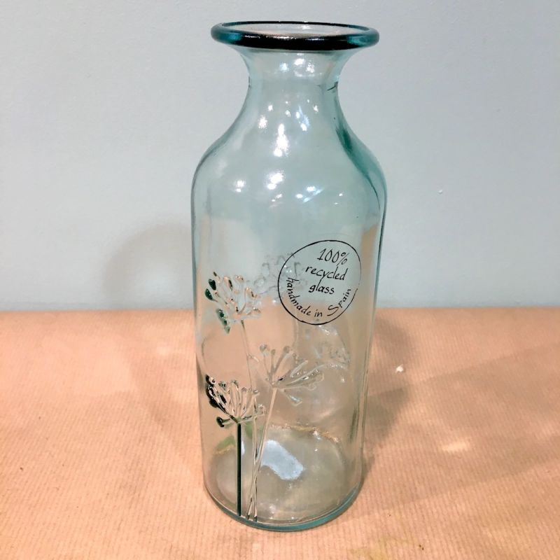 vase transparent gravé fleur 2